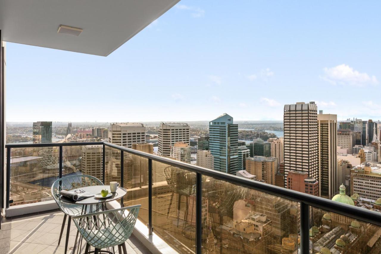 Meriton Suites Pitt Street, Sydney Eksteriør billede View from the apartment